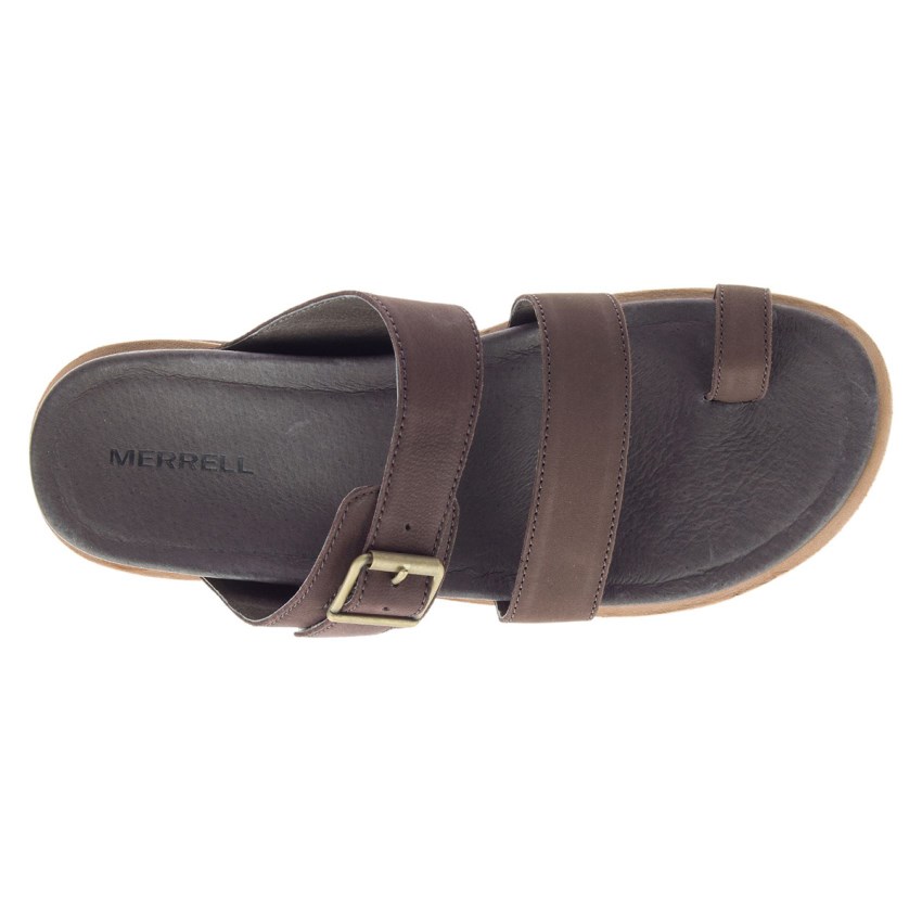 Claquette Merrell Juno Buckle Chocolat Femme | R.V.UTQD